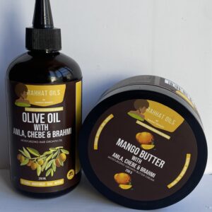 mango olive moisturising hair oil and cream set