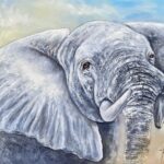 african elephant wall art