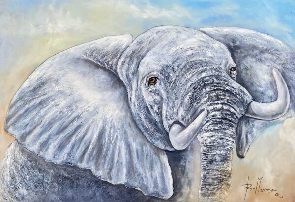 african elephant wall art