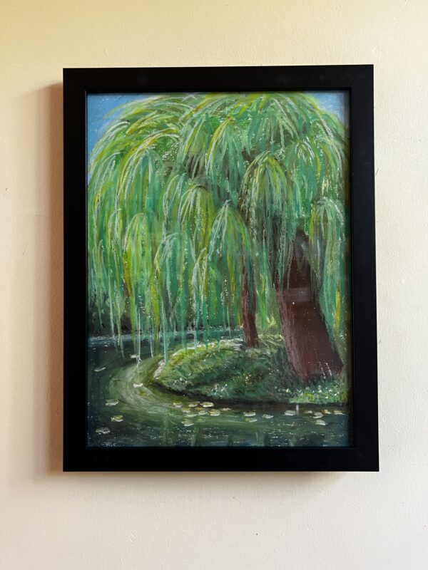 Willow by a River Original oil painting